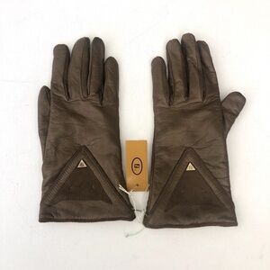 Vintage New Fendi Brown Cashmere Gloves Size 7